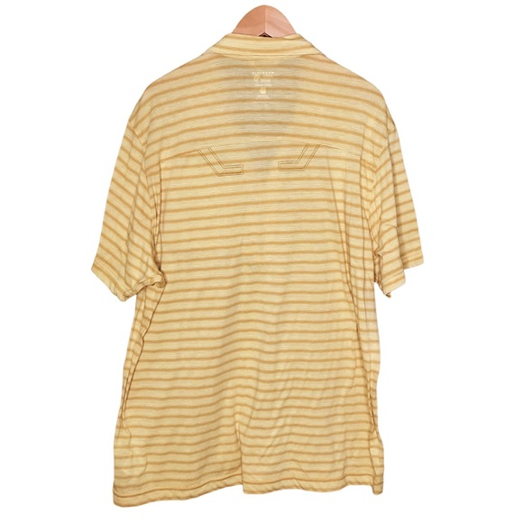 Mountain Hardwear 1/2 Zip Polo Pullover Yellow Stripes Performance Shirt Mens XL - Picture 8 of 13